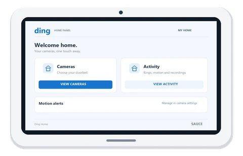 Ding Home Panel in its white finish